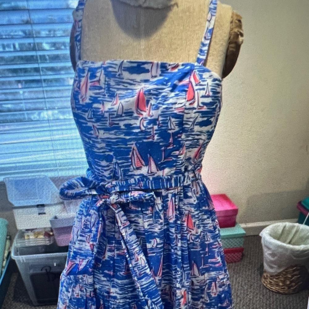 Lilly Pulitzer Analeese Dress Zanzibar Blue Boatylicious 8